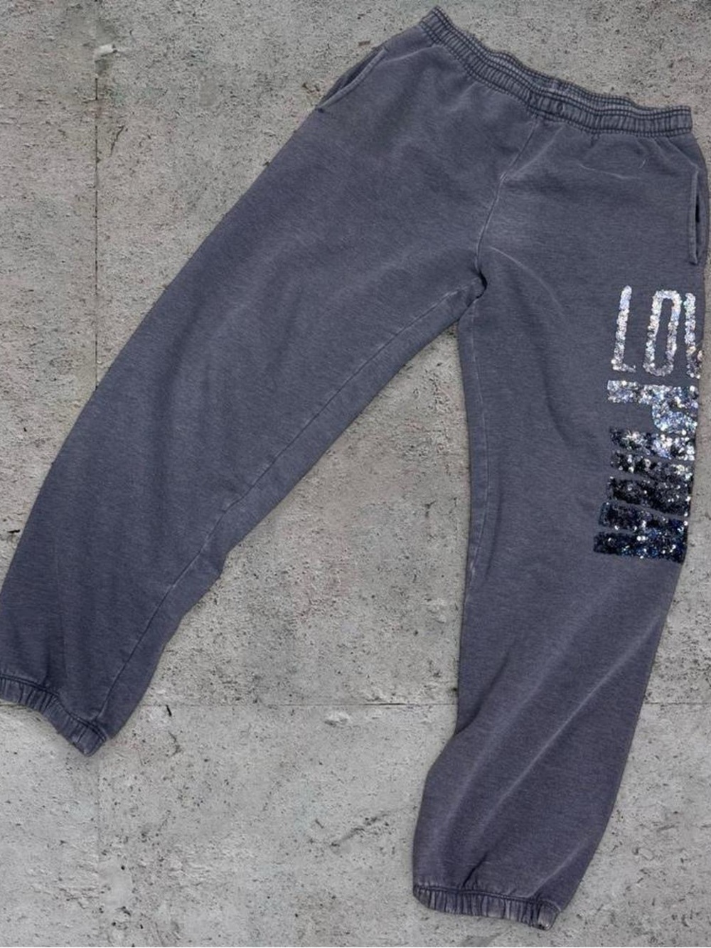 PINK Victoria’s Secret Vintage Y2K  Sequin Logo Sweatpants